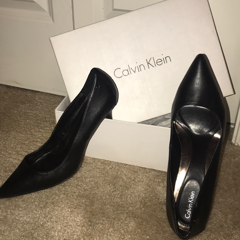 Calvin Klein Black Heels size 9 1/2